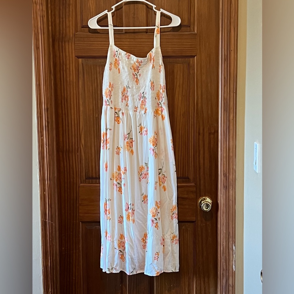 Old Navy white dress with florals